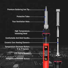 New Electric Soldering Iron Welding Gun Tool Kit Solder Wire Desoldering Pump US