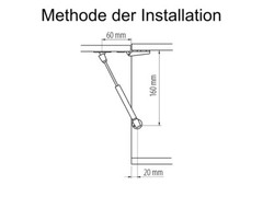 MINI (17CM) Gasfeder Gasdruckfeder Kompressionsfeder Klappenbeschlag SILBER