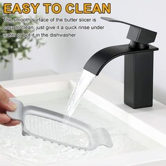 Butter Slicer Cutter Stainless Steel Multipurpose 7.68 x 2.64in, Silver