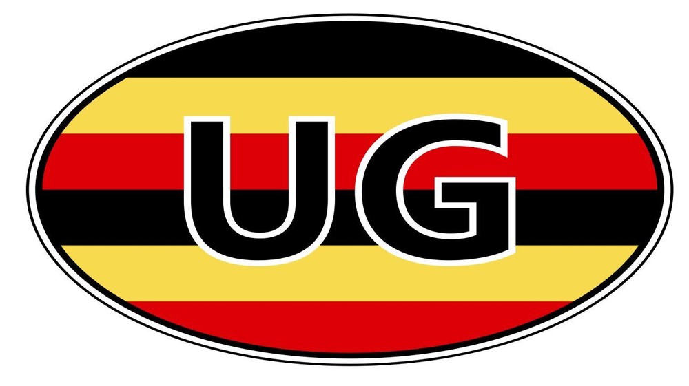 Uganda Oval or Helmet Sticker Decal A766