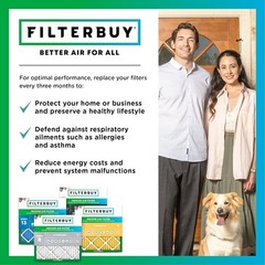 Filterbuy 20x20x5 Air Filters MERV 13, AC Furnace Replacement for Trion Air Bear