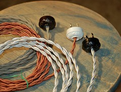 Vintage Style Acorn & Oak Electrical Plug – Bakelite Replica antique cord rewire