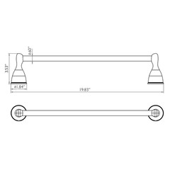 Ames 18 In. Towel Bar in Brushed Nickel
