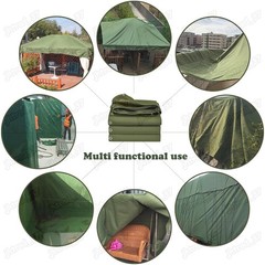 Canvas Tarp 26.5oz Heavy Duty Water and Mildew Resistant Tarpaulin RV Boat Cover