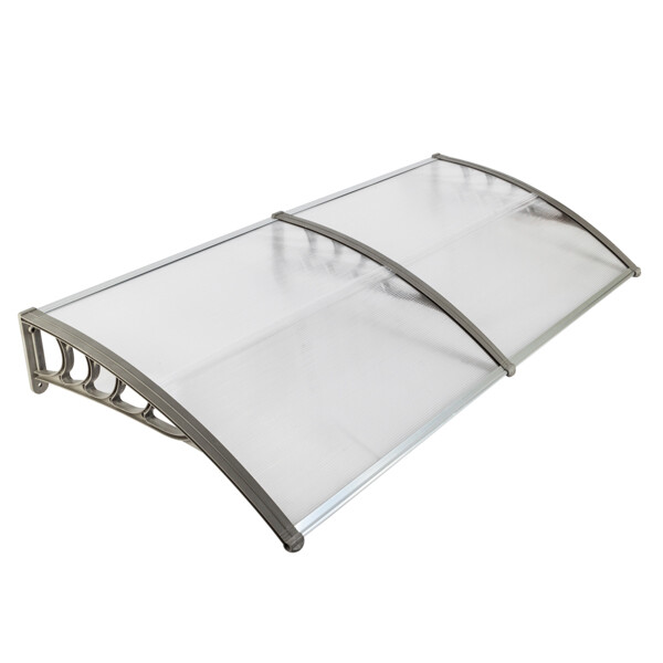 Window Awning Front Door Eaves Canopy Polycarbonate Roof Cover 40” /80”/120”