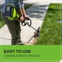 Greenworks 40V 8 Inch Cordless Edger (Brushless Motor) ED40L00–Tool Only