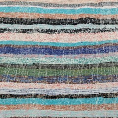 4.6×25 ft Colorful Vintage Turkish Long Runner Rug, Flat-Weave Hallway Kilim