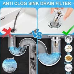 2-Pack Bathroom Sink Stopper Hair Catcher Bathroom Pop Up Sink Drain Filter US