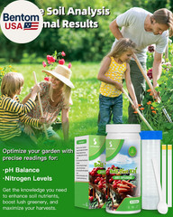 2-In-1 Ph & Nitrogen Soil Test Kit, Home Soil Testing Kit for Lawns Gardening Gr
