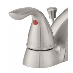 Glacier Bay Builders 4 in. Centerset Low-Arc Bathroom Faucet in Brushed Nickel