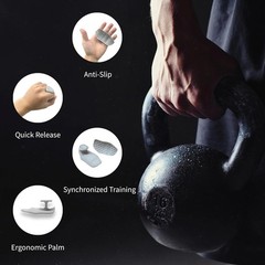 Workout Grips for Weight Lifting – Non-Slip Gym Grips, Hand Grips for Deadlifts,