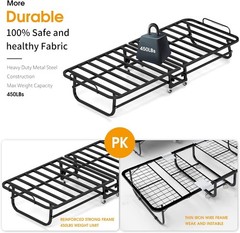 HL Rollaway Bed Folding Bed with 6cm Foam Mattress for Adults & Guest