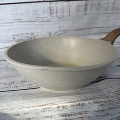 Natural Elements Induction Ready Non-stick 12.5” Wok Pan w/ Lid – Slight BEND