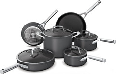 Neverstick Premium 10-Piece Nonstick Cookware Set, Oven Safe, Slate Grey