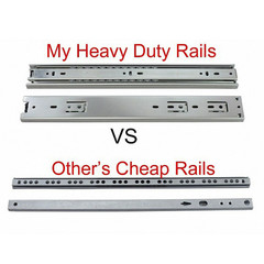 1/5/10 Pairs Soft Close Ball Bearing Drawer Slides Full Extension 100LB 10″–24″
