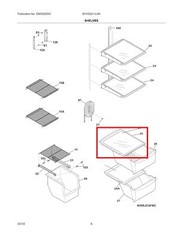 240350702 Crisper Pan (Top) Compatible with Electrolux Frigidaire Refrigerator