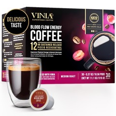 Medium Dark Roast Coffee with Red Grape Piceid Resveratrol, Nitric Oxide for …