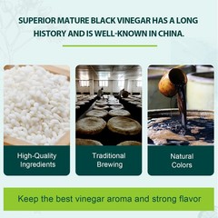 Chinkiang Vinegar 16.9 fl oz (500ml), 3 Years Aged, Naturally Fermented, Matu…