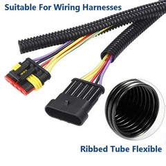 50 Ft. 3/8″ Split Wire Loom Conduit Polyethylene Tubing Black Color Sleeve Tube