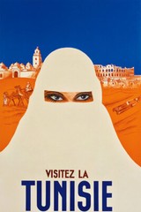 Tunisia Arab Women Veil 1966 Vintage Wall Art Home Decor – POSTER 20×30