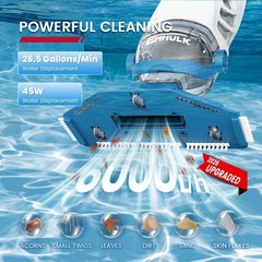 ENHULK PC68 Cordless Pool Vacuum Upgraded 26.5 GPM Beast Level Suction 6