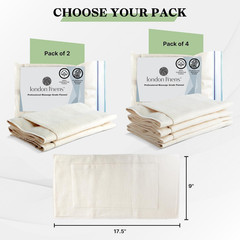 2Pcs 100% Natural Cotton Flannel Castor Oil Pack – Unbleached, Double Brushed Co