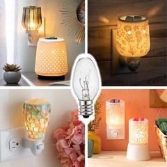 Best 12 Pack Wax Warmer Bulbs 15 Watt Light Bulbs for Scentsy Plug C7/120V/E12