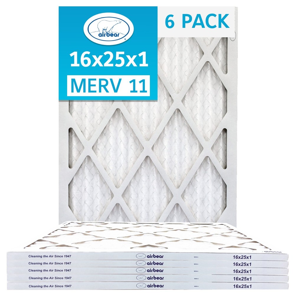 Trion T11-16251-6P – 16″ x 25″ x 1″ Pleated Air Filter (6-Pack), MERV 11