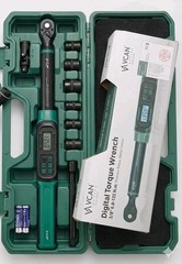 VCAN ACTIVE 3/8 Digital Torque Wrench Set 5-99.6 ft-lb Complete SET NEW