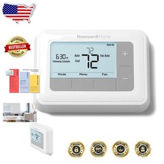 Smart Wi-Fi Thermostat: 7-Day Programmable, Large Backlit Display, White