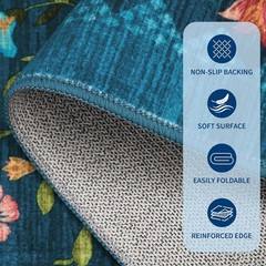 Stylish Bohemian 2×6 Runner Rug – Non-Slip, Floral Design, Suitable for Any Room