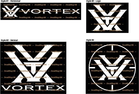Vortex Optics – Tactical/Hunting Scopes – Vinyl Die-Cut Peel N’ Stick Decals