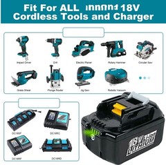 PACK For Makita 18 Volt 8.0Ah LXT Li-Ion Battery BL1860B BL1830 BL1850 / Charger