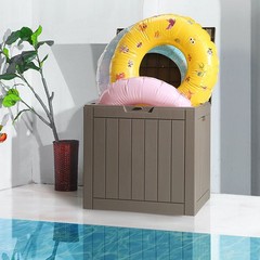 31gal multi-use waterproof deck box 22.09×17.09×20.87in 170lb capacity grey