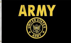 US Army Crest Flag United States Military Banner Polyester 3×5 Ft Black Flags