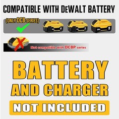 Fit DEWALT 20V MAX Battery Brushless 12 in. Compact Cordless Chainsaw w/2 chains