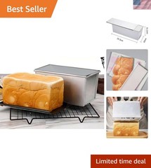 Versatile 10×3.93×4.4in Pullman Loaf Pan with Lid – Durable Non-Stick Bakeware