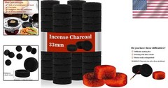 50PCS Incense Charcoal Briquettes Charcoal Tablets Incense Burner Charcoal
