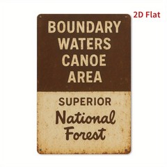 Boundary Waters Canoe Area Metal Sign Superior National Forest Wall Art Decor