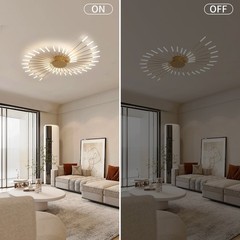 42-Light Fireworks Ceiling Light LED Flush Mount App Remote Dimmable Modern