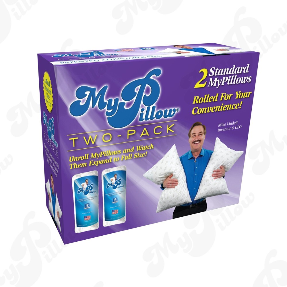 MyPillow Classic Standard Bed Pillow, Medium Support (Pack of 2)