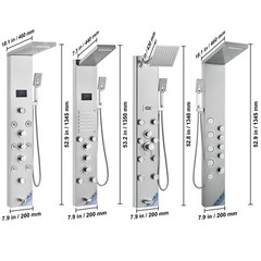 VEVOR Shower Panel Tower Massage System Rain&Waterfall Body Jets Stainless Steel