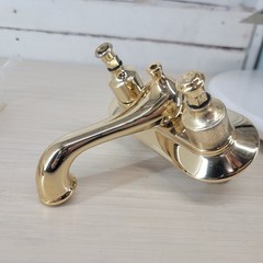 NOS Jameco BS1402G 24K Gold Finish Bathroom Faucet Complete In Box Vintage 1991