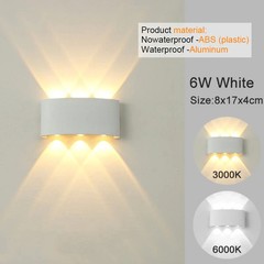 LED Wall Sconces Modern Up Down Wall Light Indoor Outdoor Hallway Bedroom Lamp