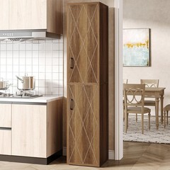 75″ Tall Narrow Storage Cabinet, Farmhouse Pantry Utility Cabinet for Kitchen