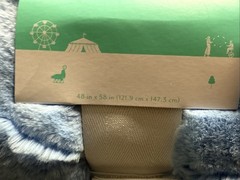 Pillowfort Blue Wave Kids’ Plush Throw Blanket – 58in L x 48in W