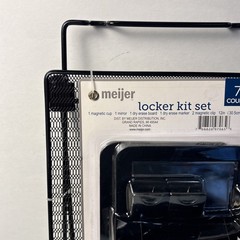 Meijer Locker Kit Set 7-Piece Blue Magnetic Shelf Mirror Dry Erase New