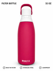 Brita 32oz Stainless Steel Filter Water Bottle Leakproof Straw BPA Free