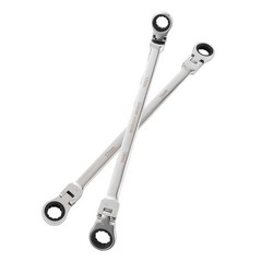 16pcs 6-22mm Flex-Head Ratcheting Wrench Combination Ratchet Spanner Tool Set