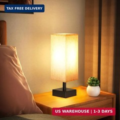 aooshine Small Table Lamp for Bedroom – Bedside Lamps for Nightstand, Minimalist